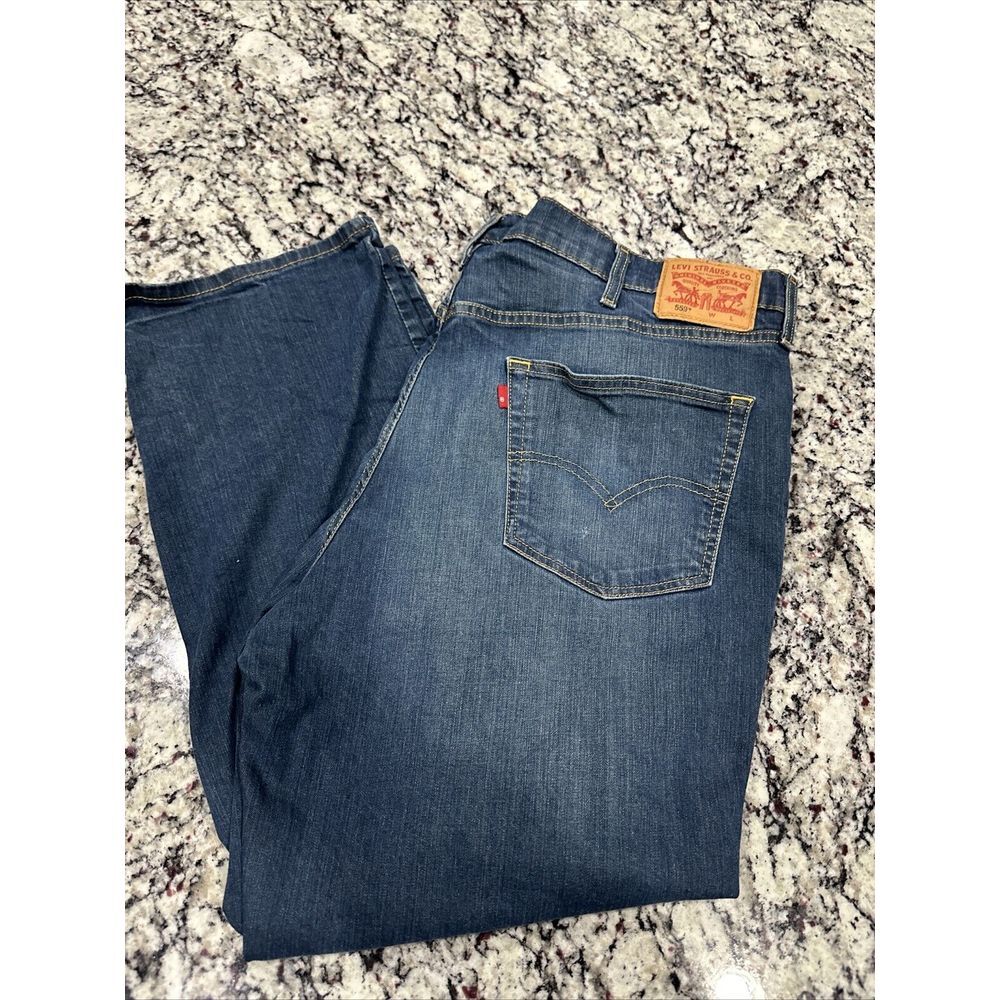 Levis 559 Mens Jeans Size 44x30 Relaxed Fit Straight Leg Blue Denim